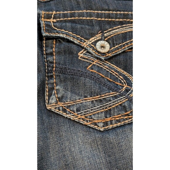 SILVER Jeans SUKI SURPLUS CAPRI Womens W34 (35) Western Denim Dark Wash - Picture 6 of 9